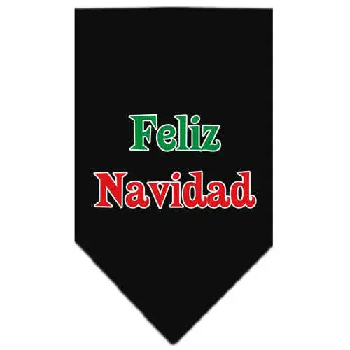 Feliz-Navidad-Screen-Print-Bandana-Black-Small-GreatEagleInc-333814324