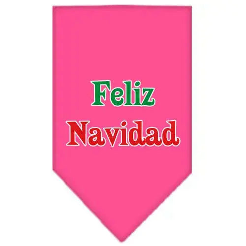 Feliz-Navidad-Screen-Print-Bandana-Bright-Pink-Large-GreatEagleInc-333814877