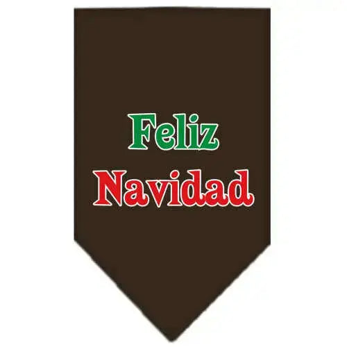 Feliz-Navidad-Screen-Print-Bandana-Cocoa-Small-GreatEagleInc-333814227