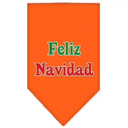 Feliz-Navidad-Screen-Print-Bandana-Orange-Large-GreatEagleInc-333814634