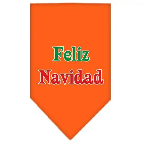 Feliz-Navidad-Screen-Print-Bandana-Orange-Small-GreatEagleInc-333814092