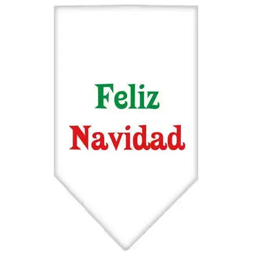 Feliz-Navidad-Screen-Print-Bandana-White-Small-GreatEagleInc-333813913