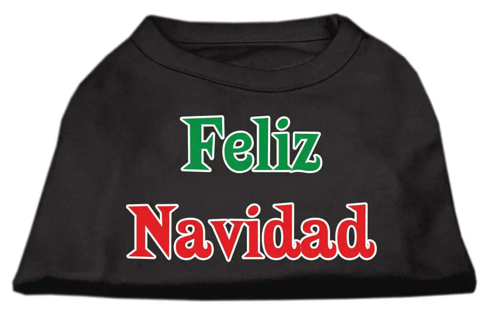 Feliz-Navidad-Screen-Print-Shirts-Black-M-GreatEagleInc-333830233