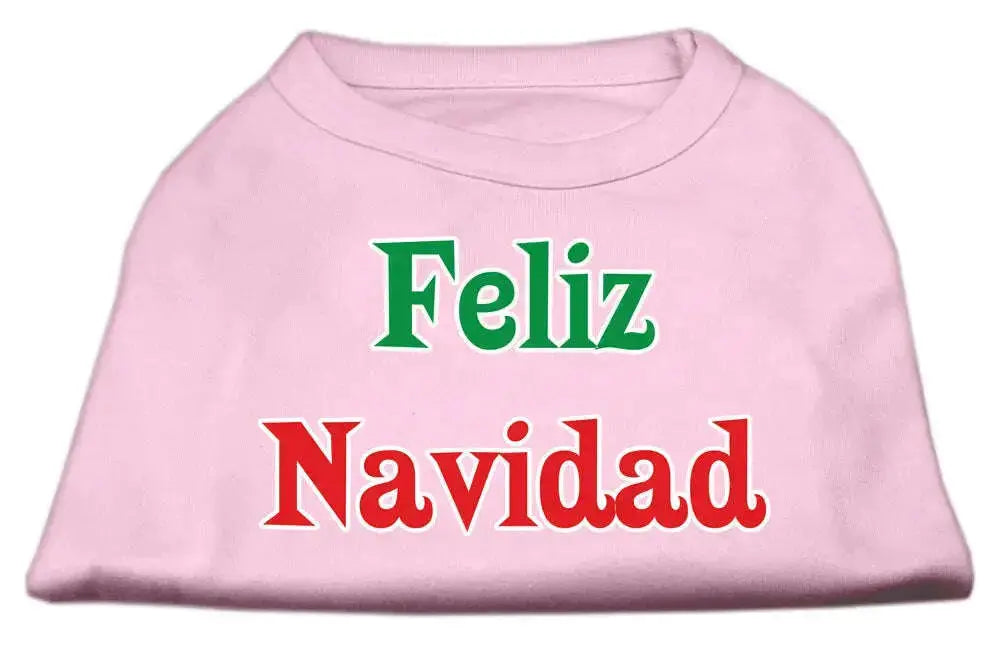 Feliz-Navidad-Screen-Print-Shirts-Light-Pink-Xxl-GreatEagleInc-318883246