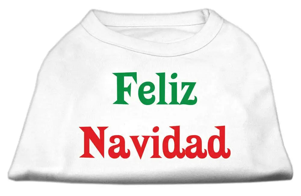Feliz-Navidad-Screen-Print-Shirts-White-Xxl-GreatEagleInc-333669731