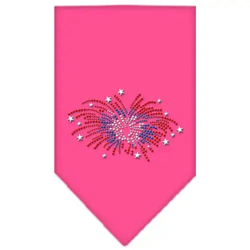 Fireworks-Rhinestone-Bandana-Bright-Pink-Small-GreatEagleInc-319310878