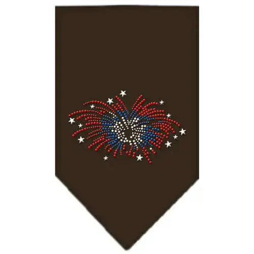 Fireworks-Rhinestone-Bandana-Cocoa-Large-GreatEagleInc-319312022