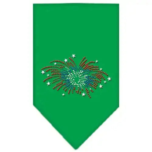 Fireworks-Rhinestone-Bandana-Emerald-Green-Large-GreatEagleInc-319311940