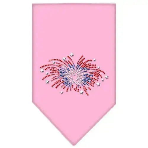 Fireworks-Rhinestone-Bandana-Light-Pink-Small-GreatEagleInc-319310340