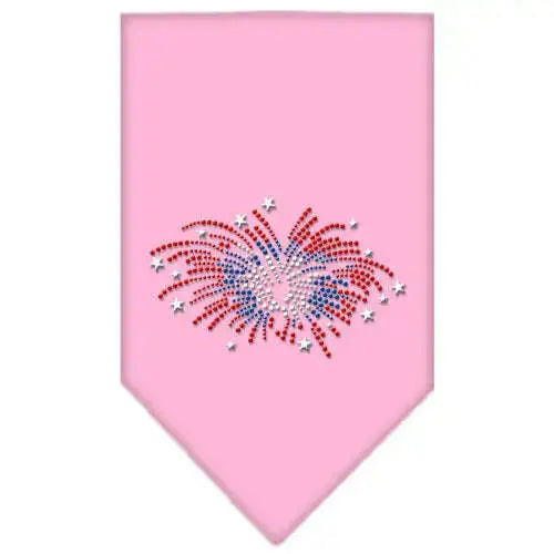 Fireworks-Rhinestone-Bandana-Light-Pink-Small-GreatEagleInc-319310340