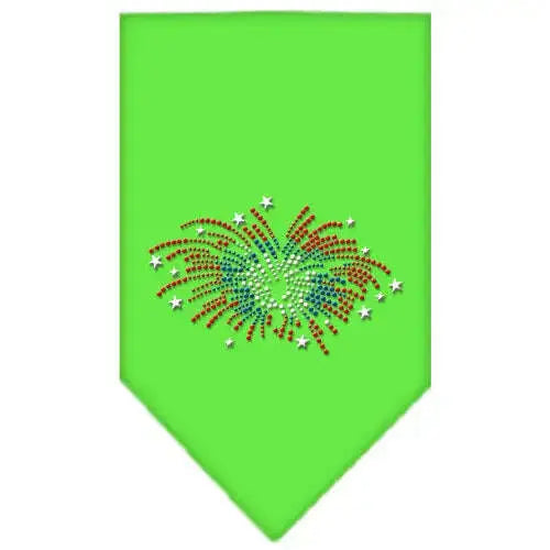 Fireworks-Rhinestone-Bandana-Lime-Green-Large-GreatEagleInc-319311729