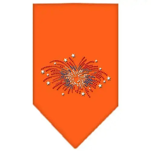 Fireworks-Rhinestone-Bandana-Orange-Small-GreatEagleInc-319310135