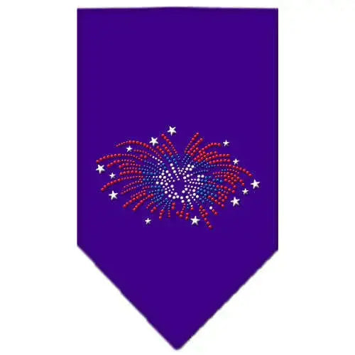 Fireworks-Rhinestone-Bandana-Purple-Small-GreatEagleInc-319310051