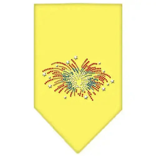 Fireworks-Rhinestone-Bandana-Yellow-Small-GreatEagleInc-319309725