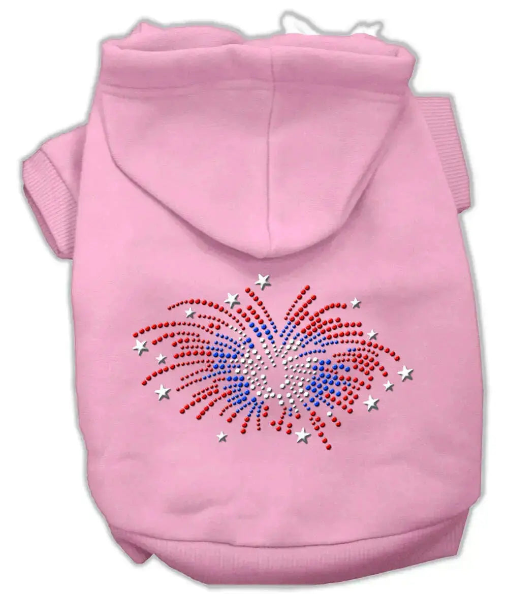 Fireworks-Rhinestone-Hoodie-Pink-Xxl-GreatEagleInc-319485996