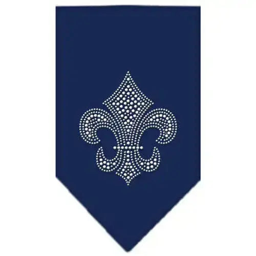 Fleur-De-Lis-Rhinestone-Bandana-Navy-Blue-Large-GreatEagleInc-319309315