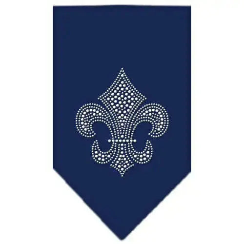 Fleur-De-Lis-Rhinestone-Bandana-Navy-Blue-Small-GreatEagleInc-319308275