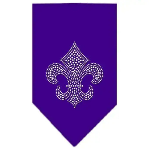 Fleur-De-Lis-Rhinestone-Bandana-Purple-Small-GreatEagleInc-319308094