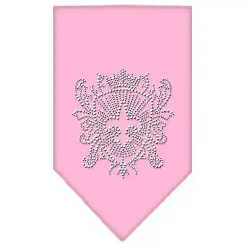 Fleur-De-Lis-Shield-Rhinestone-Bandana-Light-Pink-Small-GreatEagleInc-319036513