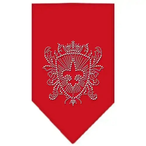 Fleur-De-Lis-Shield-Rhinestone-Bandana-Red-Large-GreatEagleInc-319037197