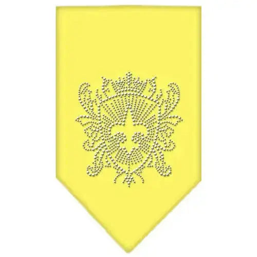 Fleur-De-Lis-Shield-Rhinestone-Bandana-Yellow-Large-GreatEagleInc-319036863