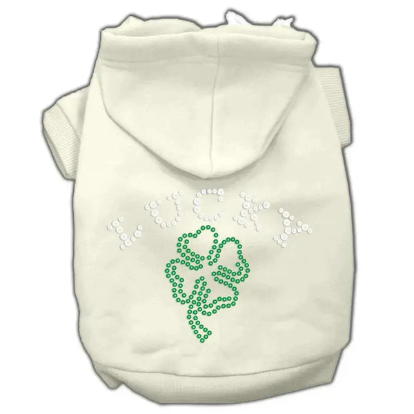 Four-Leaf-Clover-Outline-Hoodies-Cream-M-GreatEagleInc-333803451
