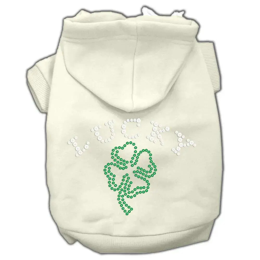 Four-Leaf-Clover-Outline-Hoodies-Cream-M-GreatEagleInc-333803451