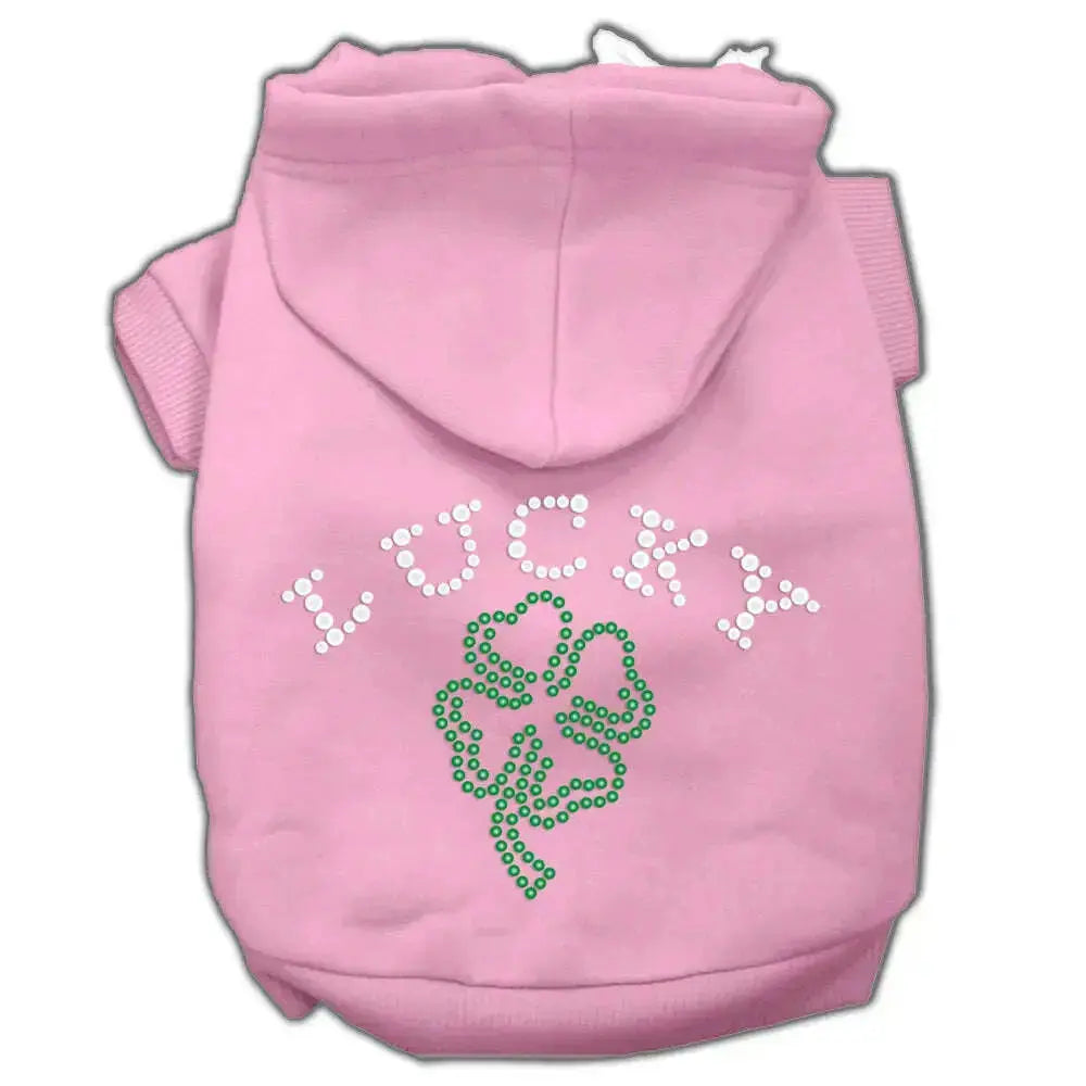 Four-Leaf-Clover-Outline-Hoodies-Pink-M-GreatEagleInc-333803383