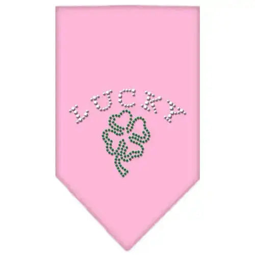 Four-Leaf-Clover-Rhinestone-Bandana-Light-Pink-Small-GreatEagleInc-319034764