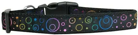Galactic-Shimmer-Nylon-Dog-Collar-Sm-GreatEagleInc-318769761