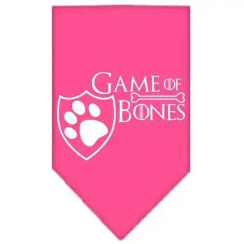 Game-Of-Bones-Screen-Print-Bandana-Bright-Pink-Large-GreatEagleInc-334324484