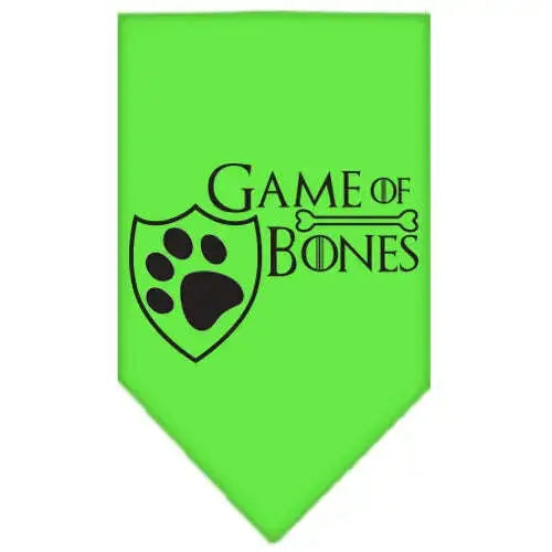 Game-Of-Bones-Screen-Print-Bandana-Lime-Green-Large-GreatEagleInc-334324884