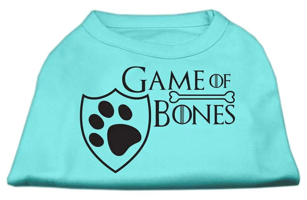 Game-Of-Bones-Screen-Print-Dog-Shirt-Aqua-Xxl-GreatEagleInc-334271823