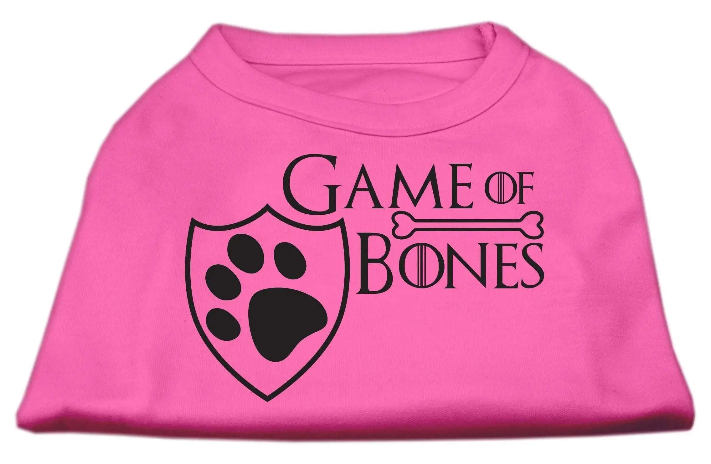 Game-Of-Bones-Screen-Print-Dog-Shirt-Bright-Pink-Xl-GreatEagleInc-334269974