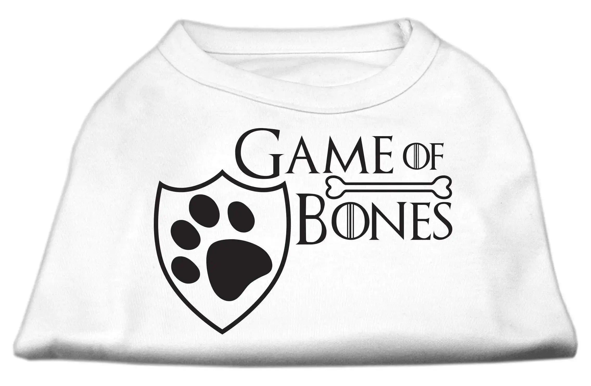 Game-Of-Bones-Screen-Print-Dog-Shirt-White-Xs-GreatEagleInc-334271637