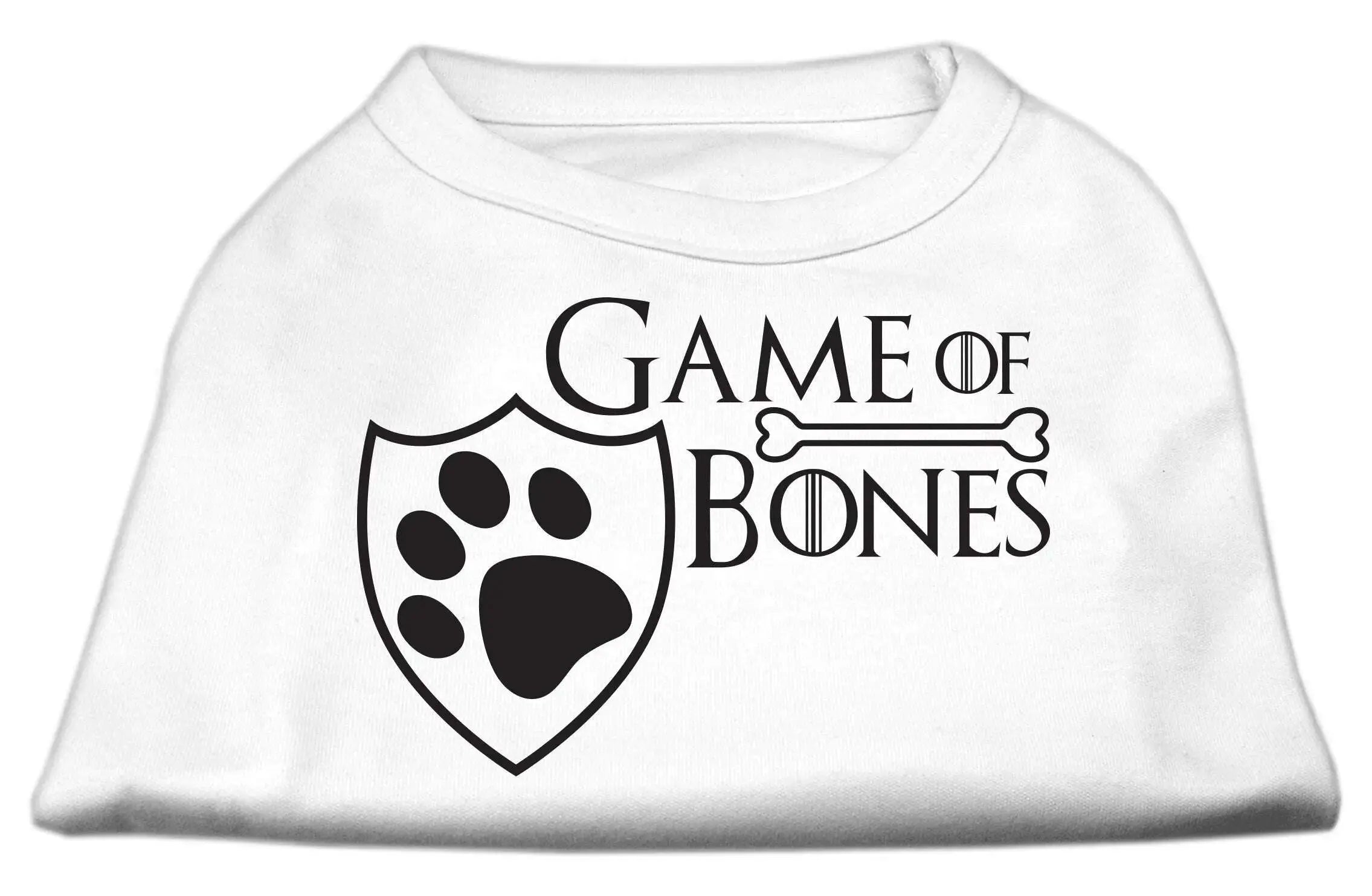 Game-Of-Bones-Screen-Print-Dog-Shirt-White-Xxxl-GreatEagleInc-334303924