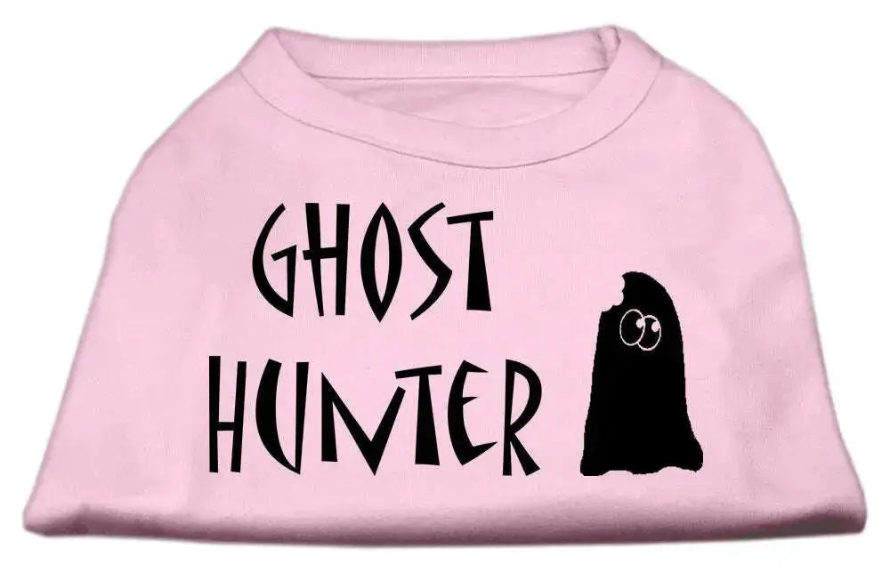 Ghost-Hunter-Screen-Print-Shirt-Light-Pink-With-Black-Lettering-Med-GreatEagleInc-318570050