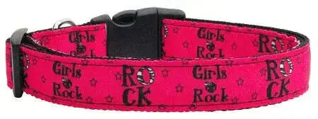 Girls-Rock-Nylon-Ribbon-Dog-Collars-Medium-GreatEagleInc-333889095