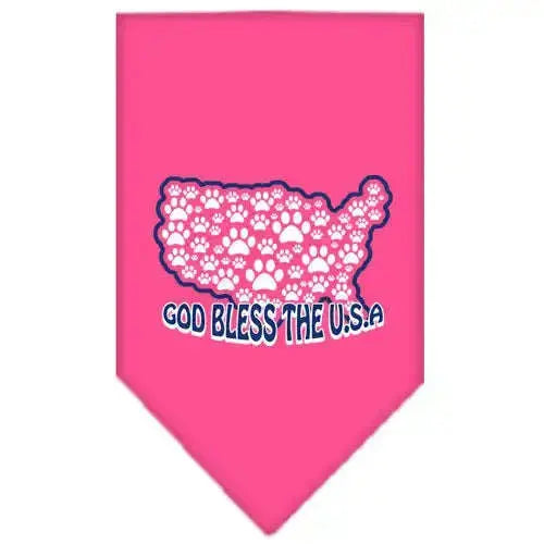 God-Bless-Usa-Screen-Print-Bandana-Bright-Pink-Large-GreatEagleInc-318533938