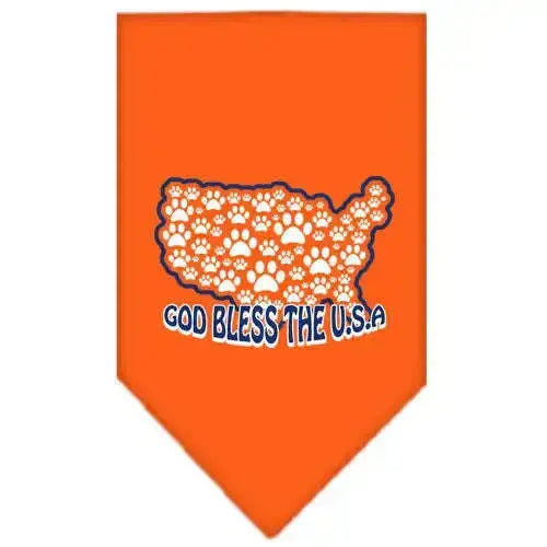 God-Bless-Usa-Screen-Print-Bandana-Orange-Small-GreatEagleInc-318534017