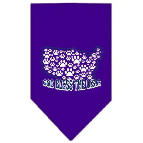 God-Bless-Usa-Screen-Print-Bandana-Purple-Large-GreatEagleInc-333812226