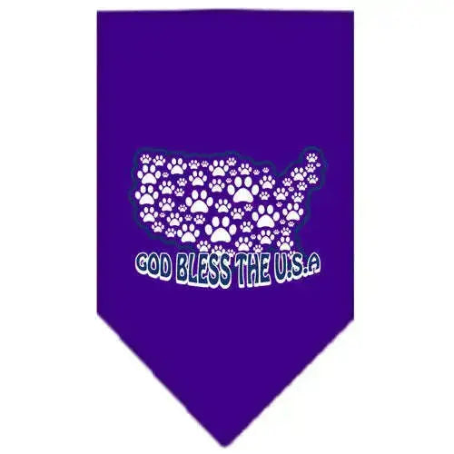 God-Bless-Usa-Screen-Print-Bandana-Purple-Small-GreatEagleInc-318563712