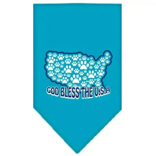 God-Bless-Usa-Screen-Print-Bandana-Turquoise-Small-GreatEagleInc-318534117