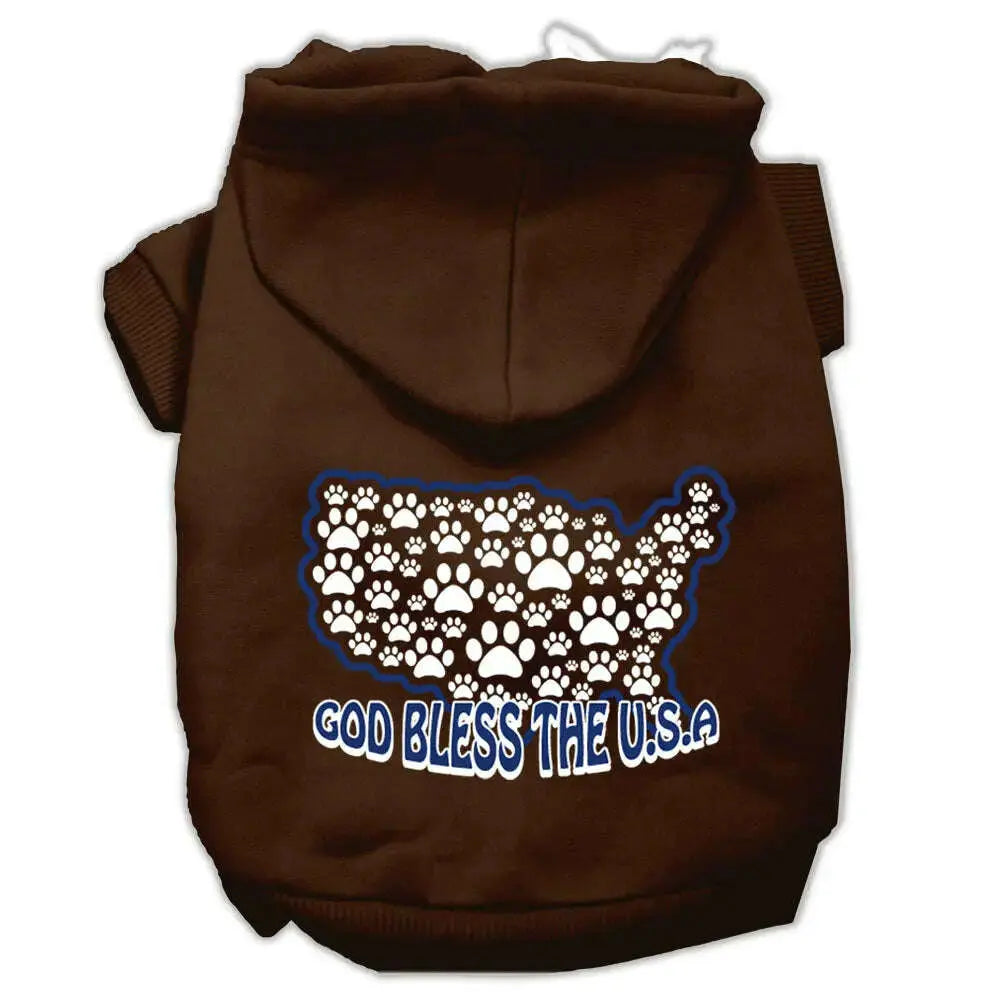 God-Bless-Usa-Screen-Print-Pet-Hoodies-Brown-Xxl-GreatEagleInc-319418830