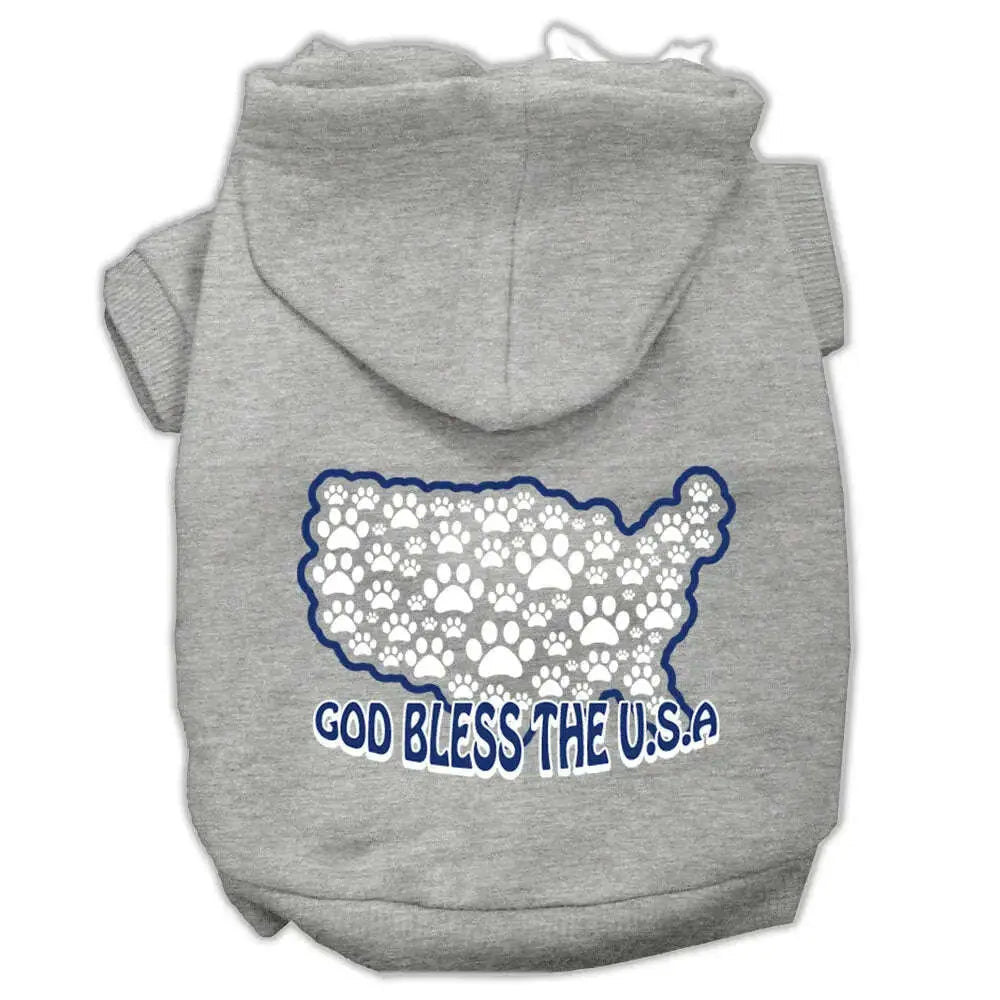 God-Bless-Usa-Screen-Print-Pet-Hoodies-Grey-Xxl-GreatEagleInc-319418770