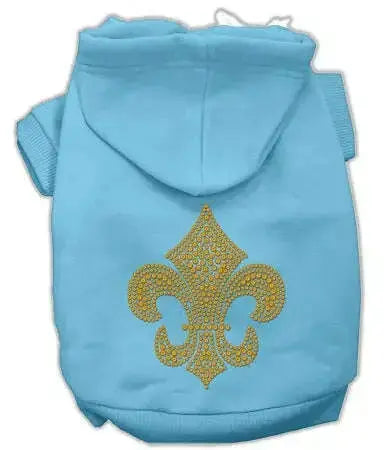 Gold-Fleur-De-Lis-Hoodie-Baby-Blue-L-GreatEagleInc-319482354