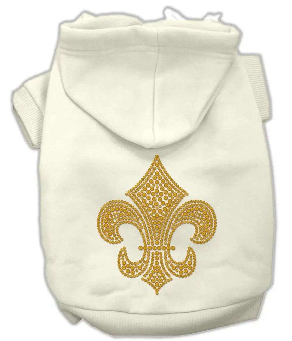 Gold-Fleur-De-Lis-Hoodie-Cream-Xs-GreatEagleInc-319479721
