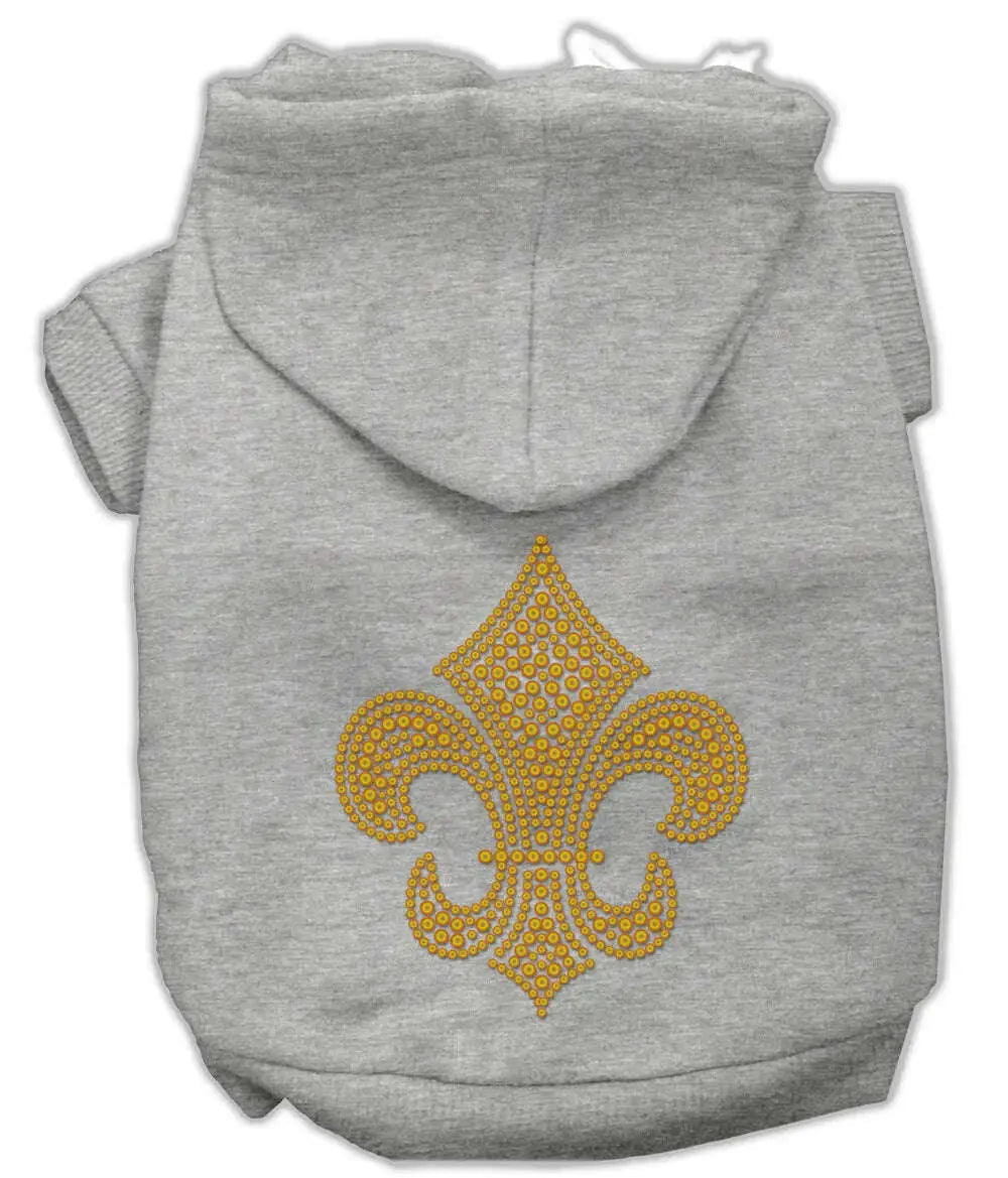 Gold-Fleur-De-Lis-Hoodie-Grey-Xxl-GreatEagleInc-319479148