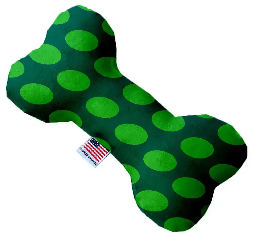 Green-On-Green-Dots-10-Inch-Bone-Dog-Toy-GreatEagleInc-318895497
