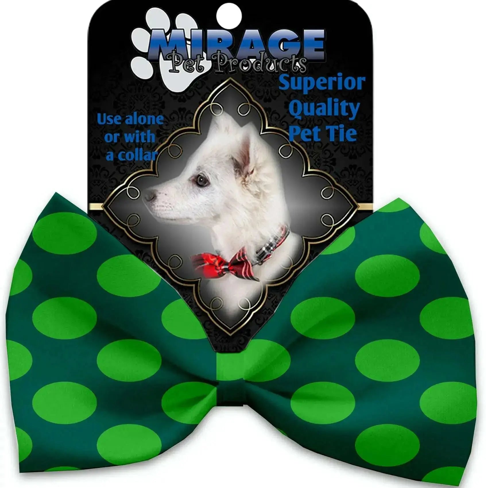 Green-On-Green-Dots-Pet-Bow-Tie-GreatEagleInc-318779588